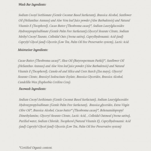 The Gentle Ingredients